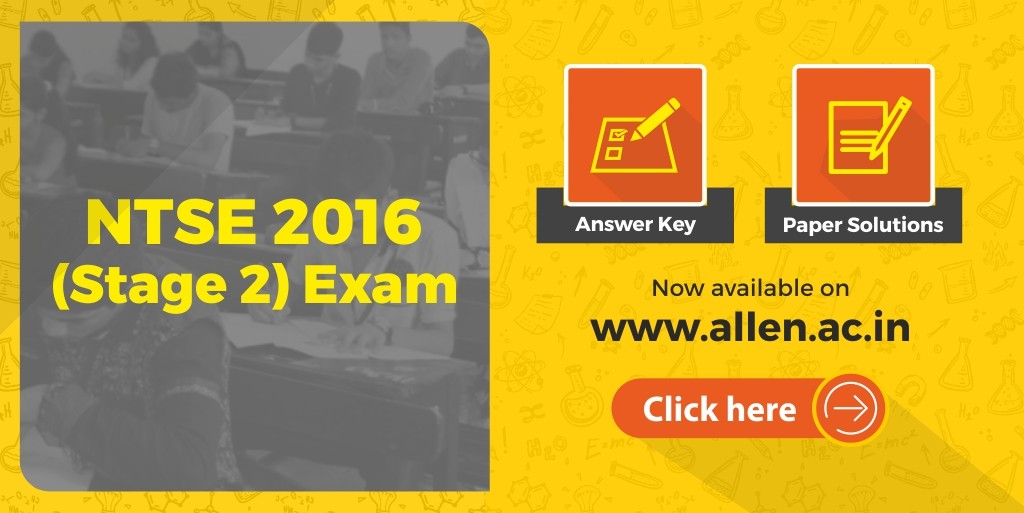NTSE 2016 answer key